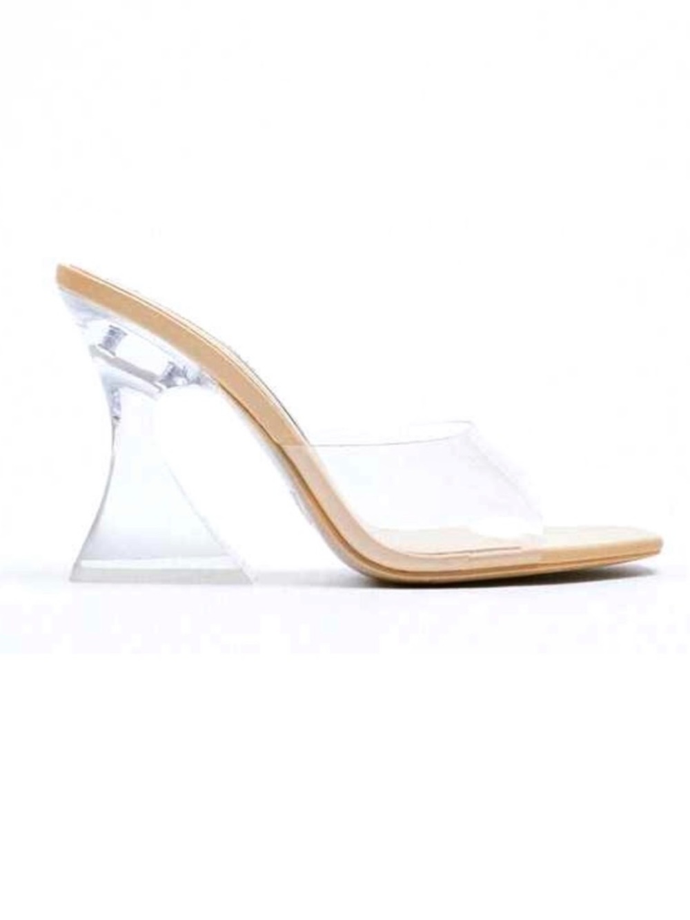 ZARA Women’s methacrylate and vinyl clear healed sandals🔥🔥